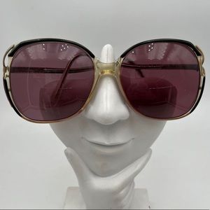 Vintage Pride Black Oval Butterfly Sunglasses Frames 447